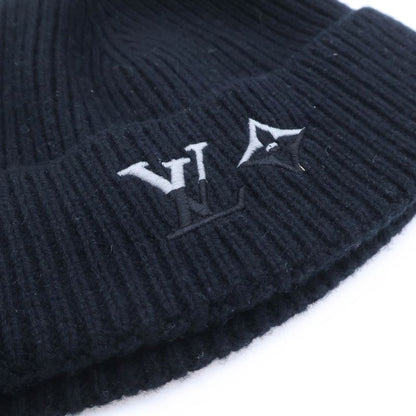 Louis Vuitton Cashmere LV Dual Beanie Knit Hat Black