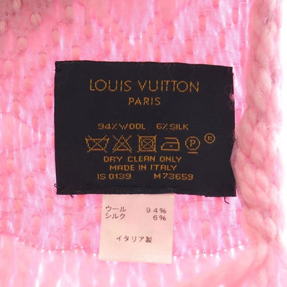 Louis Vuitton Monogram Logomania Scarf Fringe Muffler Pink