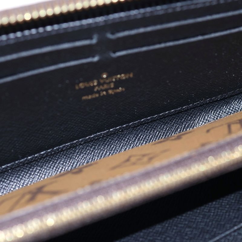 Louis Vuitton Monogram Reverse Portefeuille Clemence Long Wallet Beige