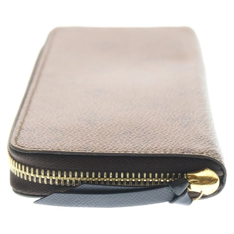 Louis Vuitton Monogram Reverse Portefeuille Clemence Long Wallet Beige