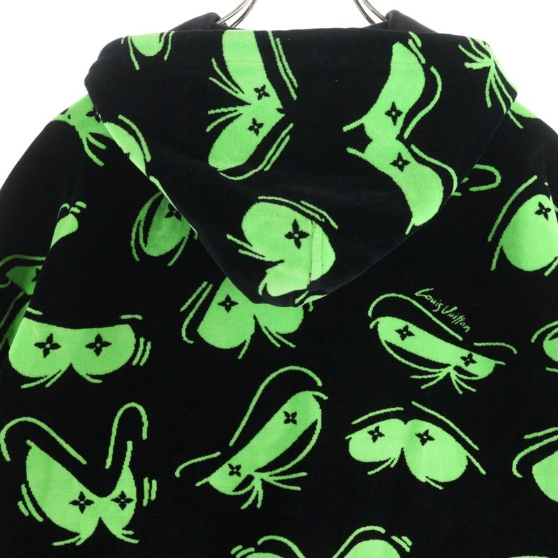 Louis Vuitton LV Eyes Graphic Velour Velvet Pullover Sweatshirt Hoodie