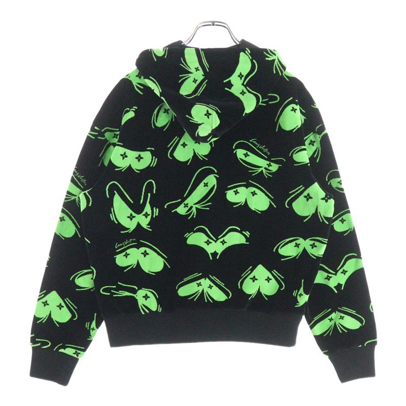 Louis Vuitton LV Eyes Graphic Velour Velvet Pullover Sweatshirt Hoodie