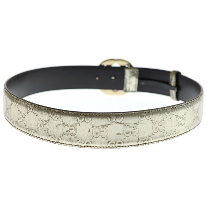 Gucci Interlocking Guccissima Leather Belt Gold