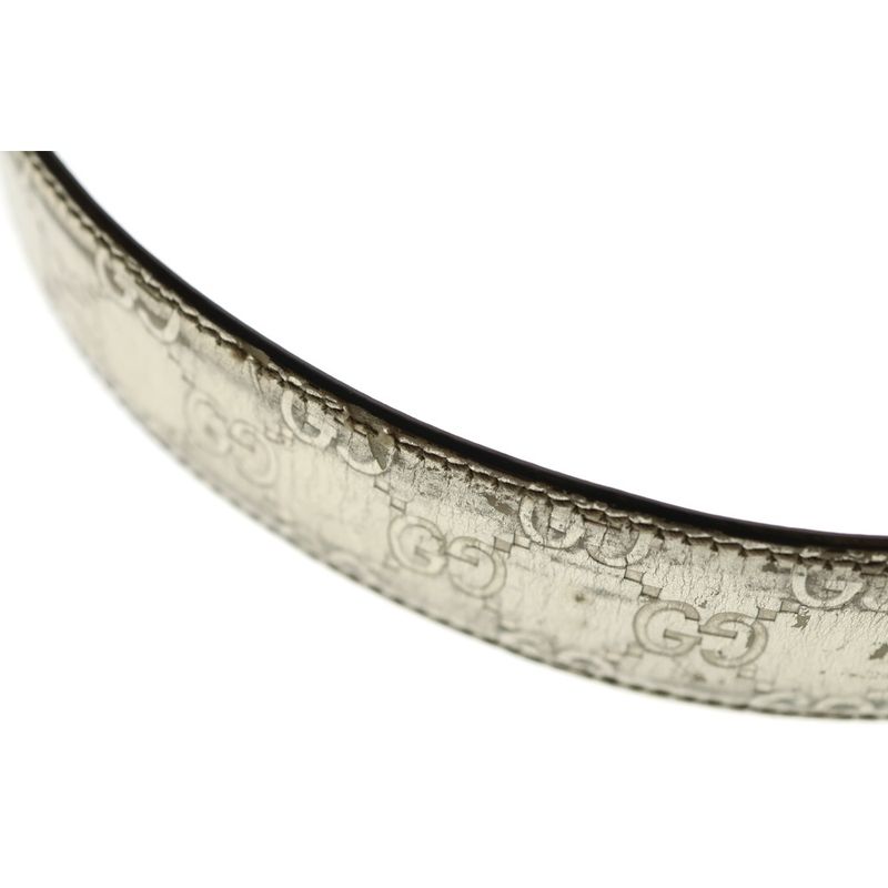 Gucci Interlocking Guccissima Leather Belt Gold