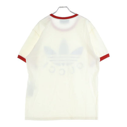Gucci Adidas Trefoil Logo Trim T-Shirt White