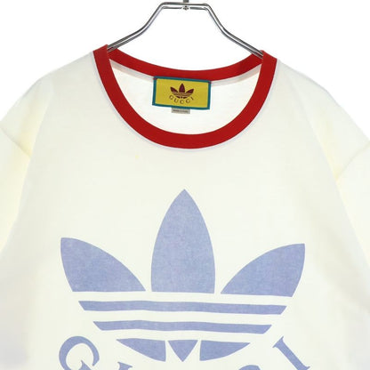 Gucci Adidas Trefoil Logo Trim T-Shirt White