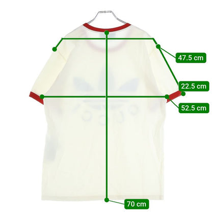Gucci Adidas Trefoil Logo Trim T-Shirt White