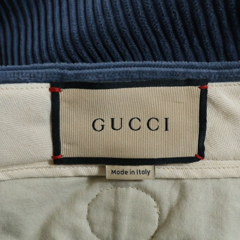 Gucci Corduroy Wide Pants Blue