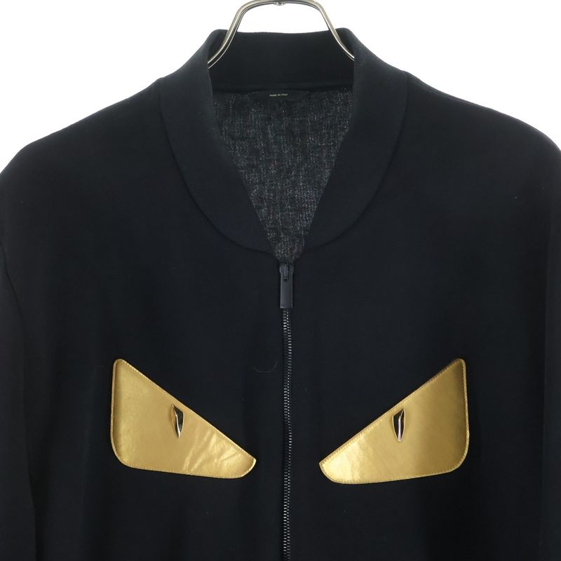 Fendi Monster Eyes Bomber Jacket in Bugs Eye Black