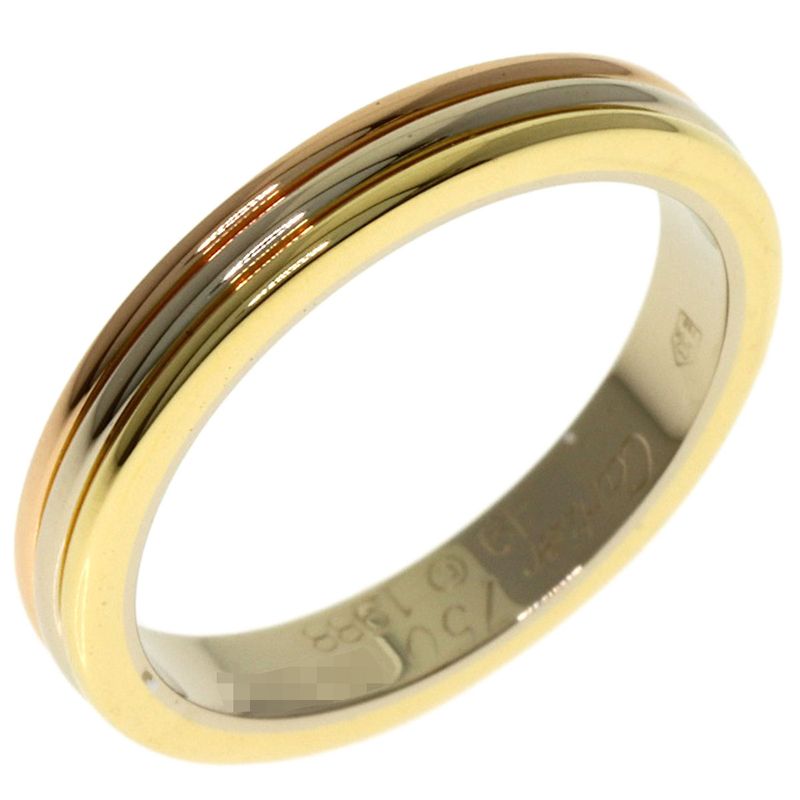 Cartier Three Color 49 Ring 18K Yellow Gold 18K White Pink