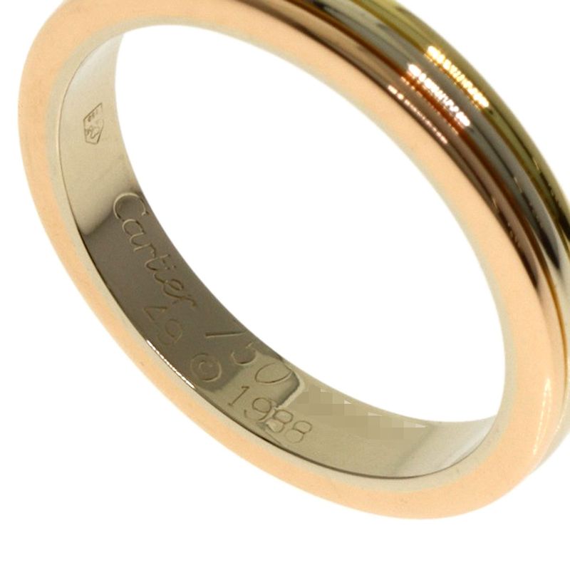 Cartier Three Color 49 Ring 18K Yellow Gold 18K White Pink