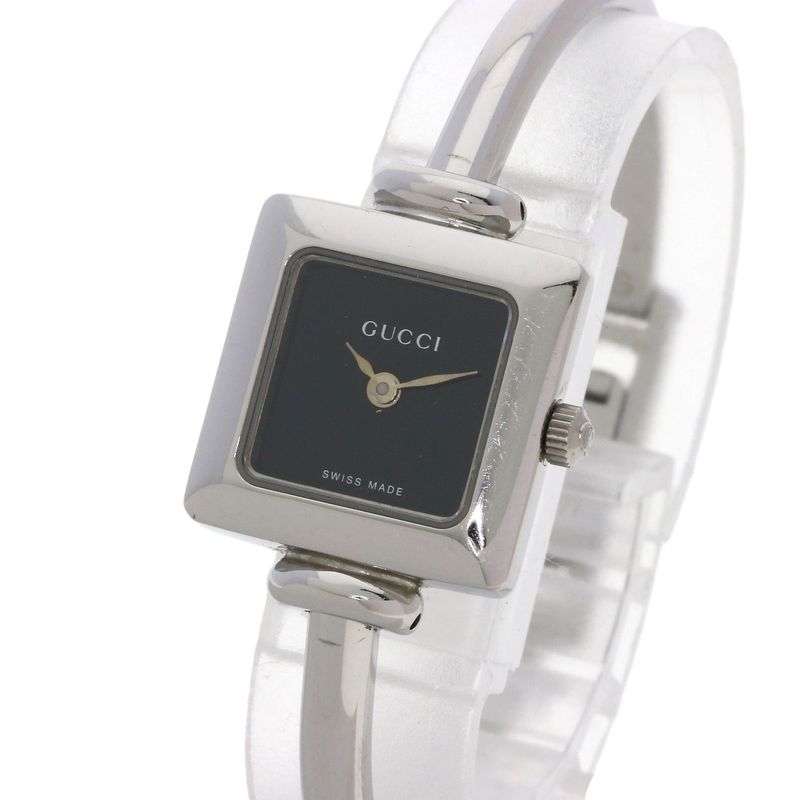 Gucci Square Face Bangle Watch SS