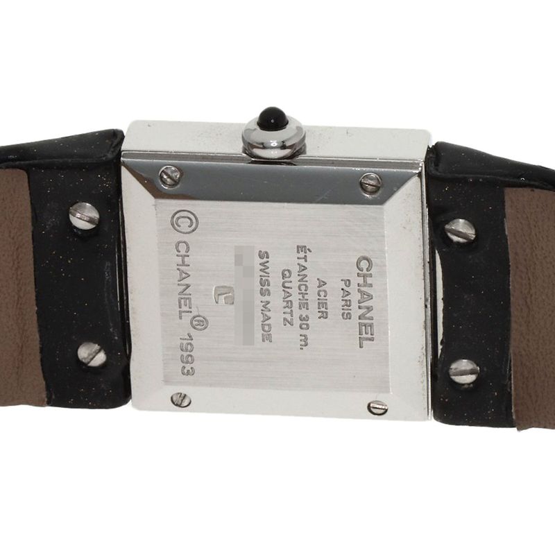 Chanel Quilted Watch SS Leather