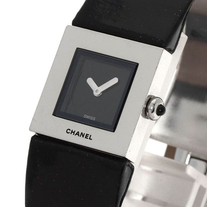 Chanel Quilted Watch SS Leather