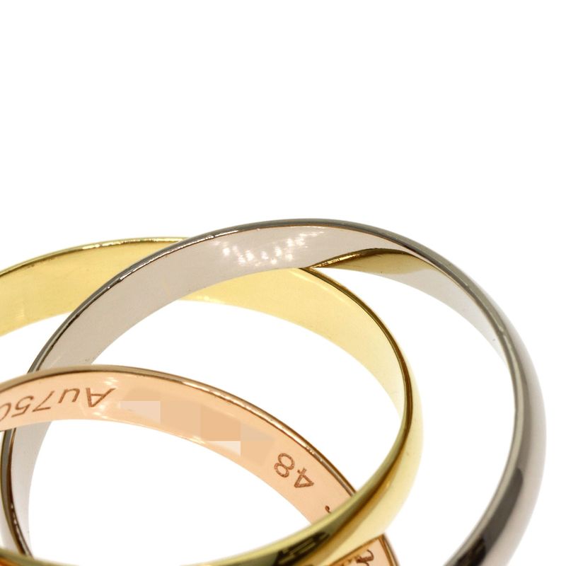 Cartier Trinity SM 48 Model Ring 18K Yellow Gold 18K Pink