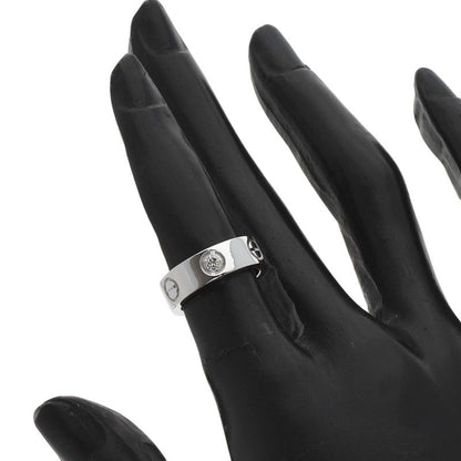 Cartier Love Ring Half Diamond 46 Ring 18K White Gold