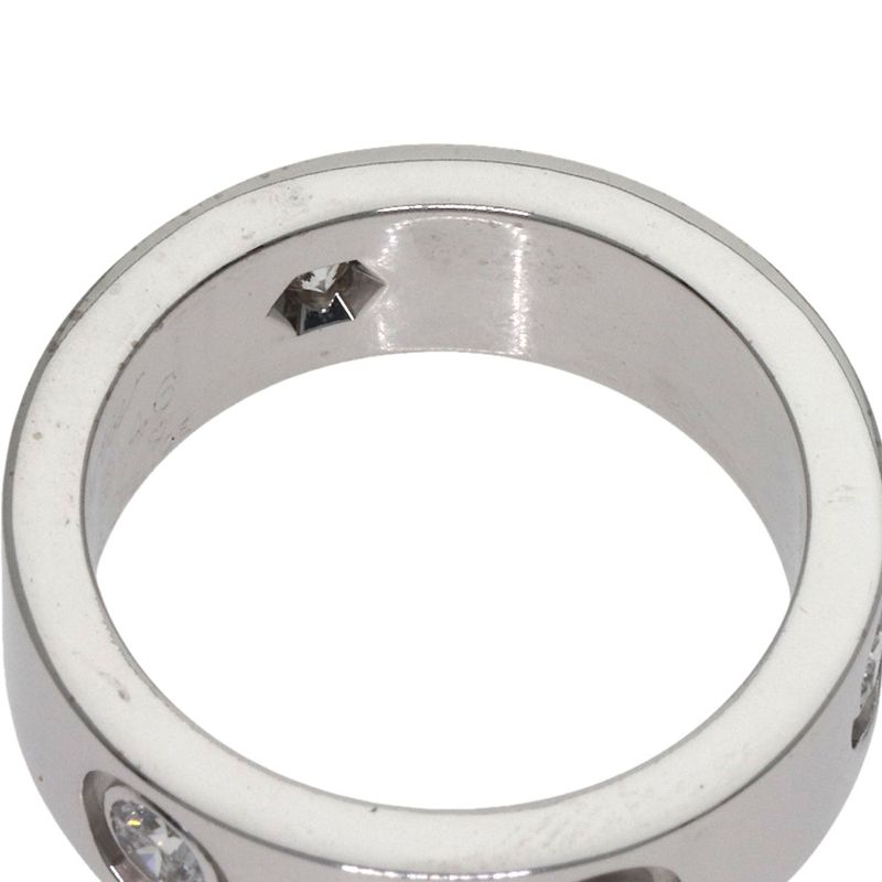 Cartier Love Ring Half Diamond 46 Ring 18K White Gold