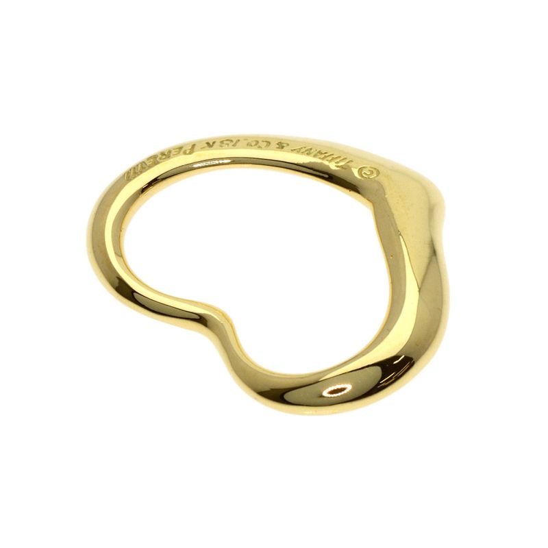 Tiffany & Co. Open Heart Pendant Top 18K Yellow Gold