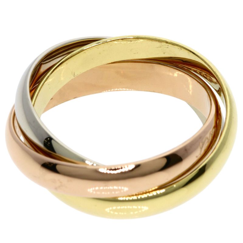 Cartier Trinity 49 Ring 18K Yellow Gold 18K White Pink