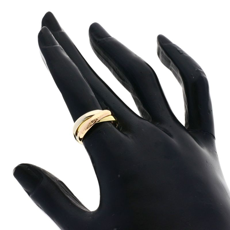 Cartier Trinity 49 Ring 18K Yellow Gold 18K White Pink