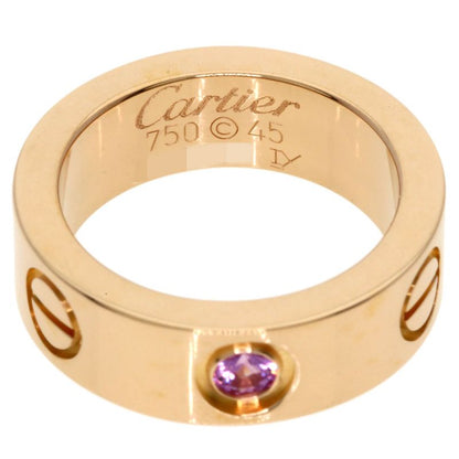 Cartier Love Ring Pink Saffiano 45 18K Gold