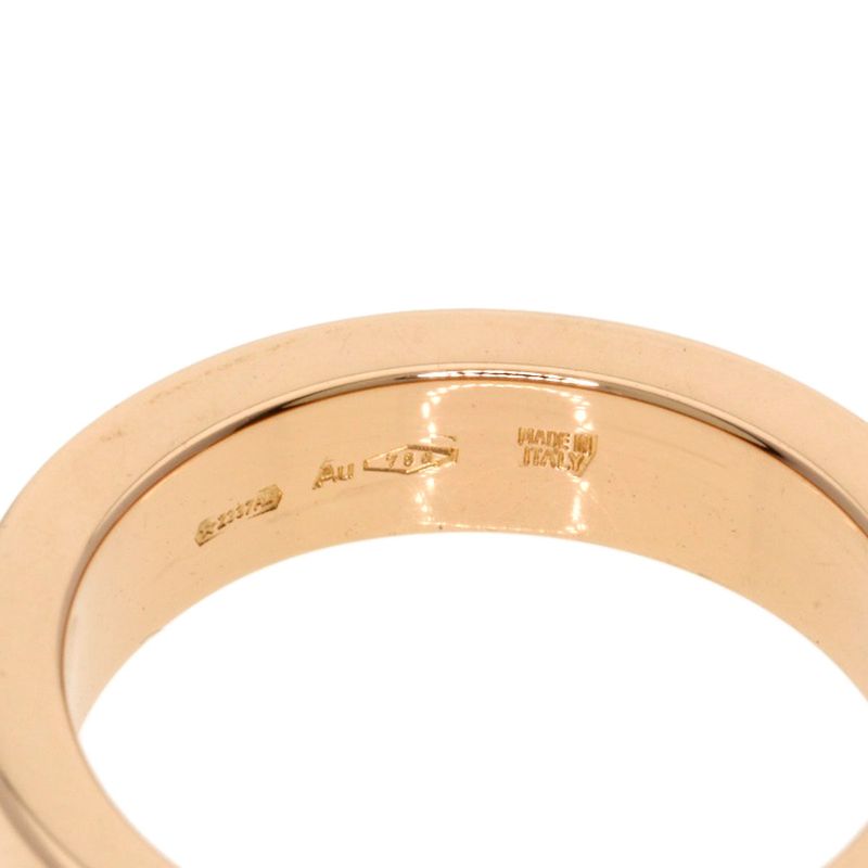 Bvlgari Double Logo Diamond Ring 18K Pink Gold