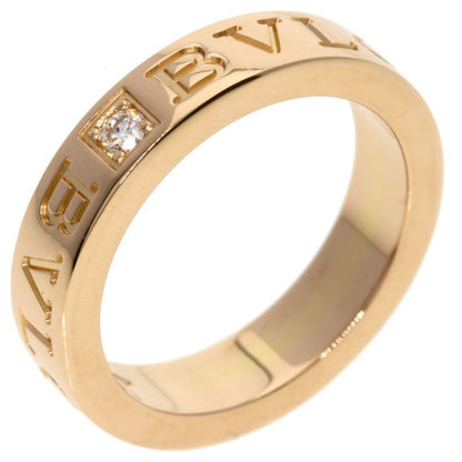 Bvlgari Double Logo Diamond Ring 18K Pink Gold