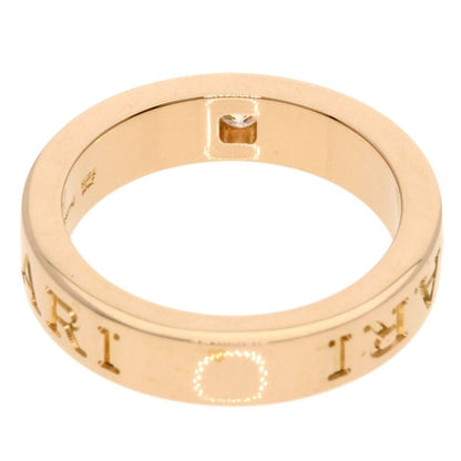 Bvlgari Double Logo Diamond Ring 18K Pink Gold