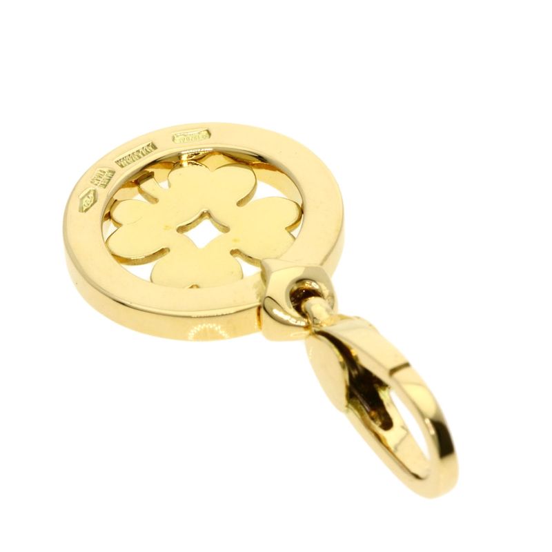 Bvlgari Tondo Clover Charm Pendant Top 18K Yellow Gold