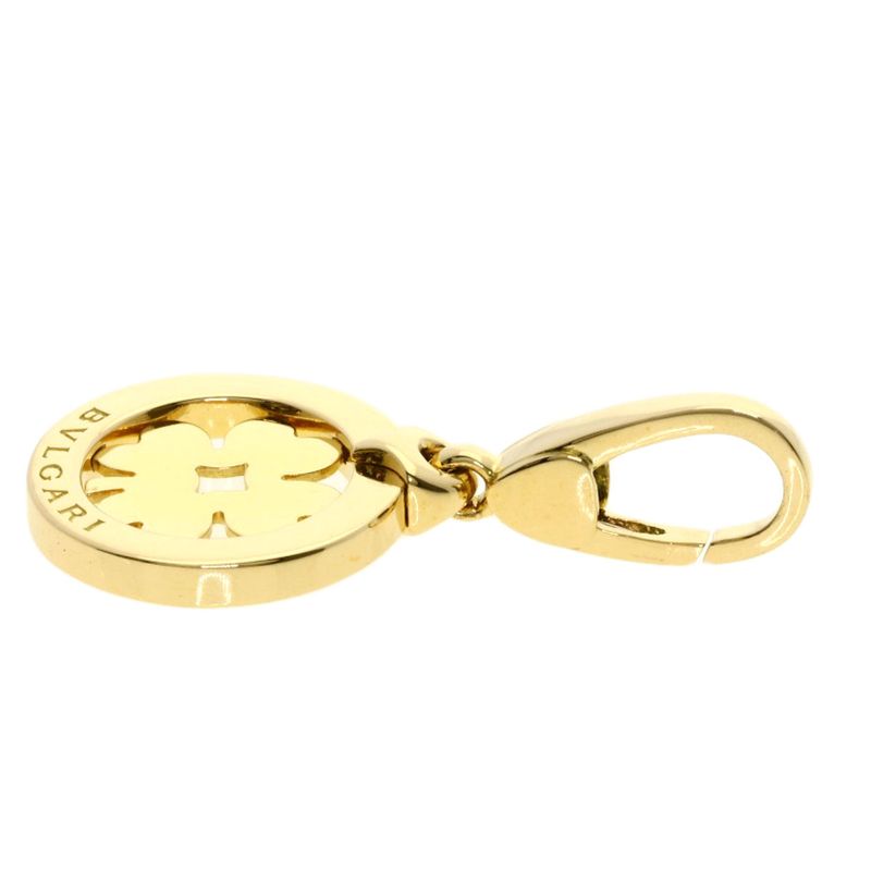 Bvlgari Tondo Clover Charm Pendant Top 18K Yellow Gold