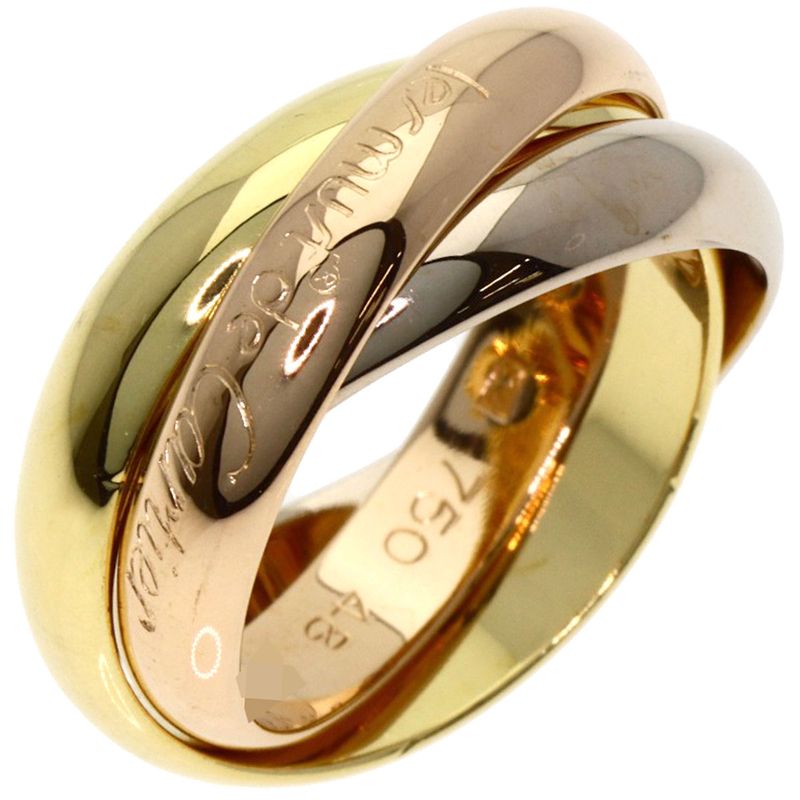 Cartier Trinity 48 Ring 18K Yellow Gold 18K Pink White