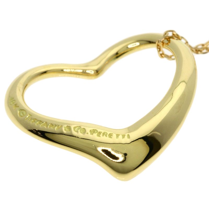 Tiffany & Co. Open Heart Necklace 18K Yellow Gold