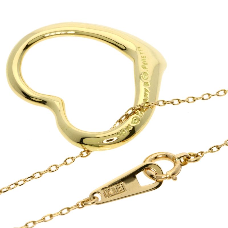 Tiffany & Co. Open Heart Necklace 18K Yellow Gold