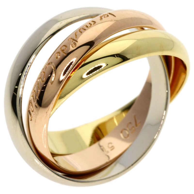 Cartier Trinity 51 Ring 18K Yellow Gold 18K Pink White