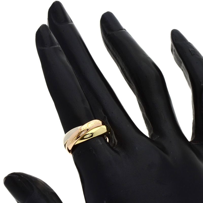 Cartier Trinity 48 Ring 18K Yellow Gold 18K White Pink
