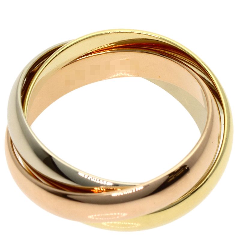 Cartier Trinity 48 Ring 18K Yellow Gold 18K White Pink