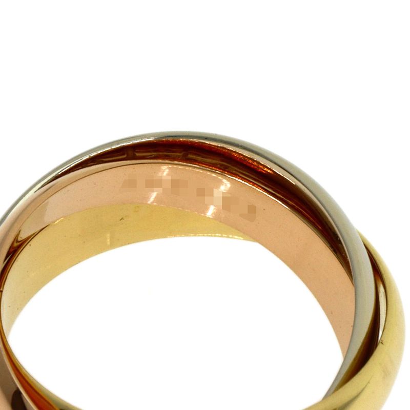 Cartier Trinity 48 Ring 18K Yellow Gold 18K White Pink