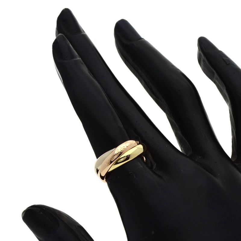 Cartier Trinity 48 Ring 18K Yellow Gold 18K White Pink