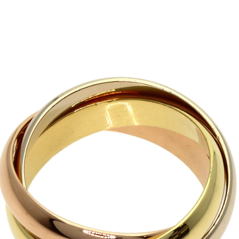 Cartier Trinity 48 Ring 18K Yellow Gold 18K White Pink