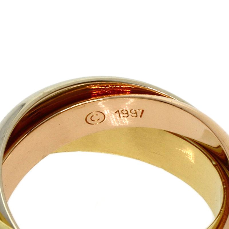 Cartier Trinity 51 Ring 18K Yellow Gold 18K White Pink
