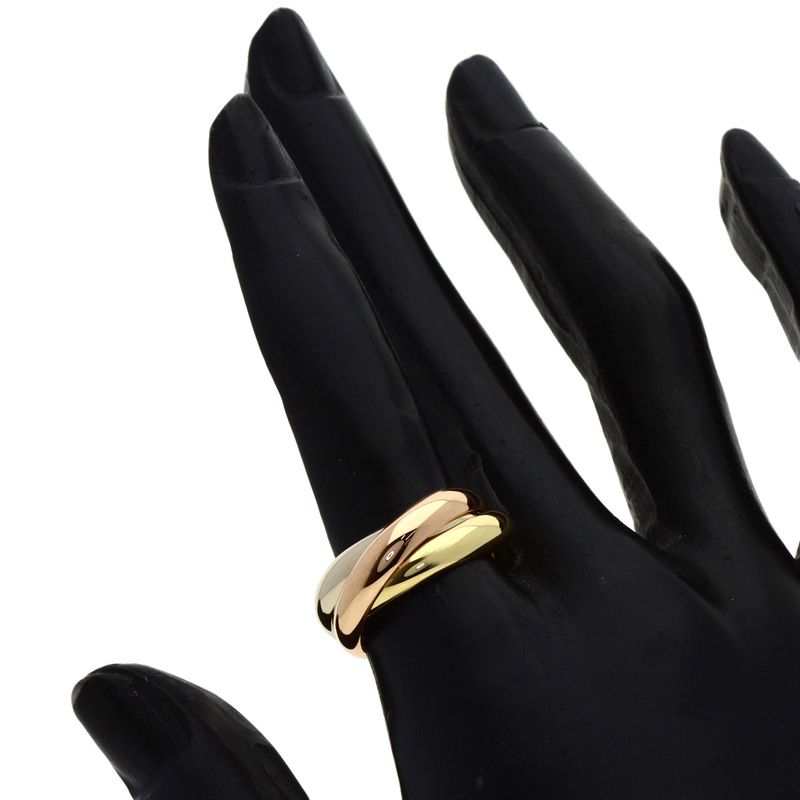 Cartier Trinity 51 Ring 18K Yellow Gold 18K White Pink