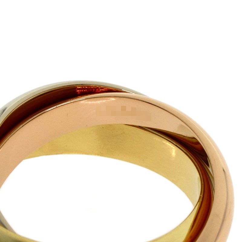 Cartier Trinity 51 Ring 18K Yellow Gold 18K White Pink