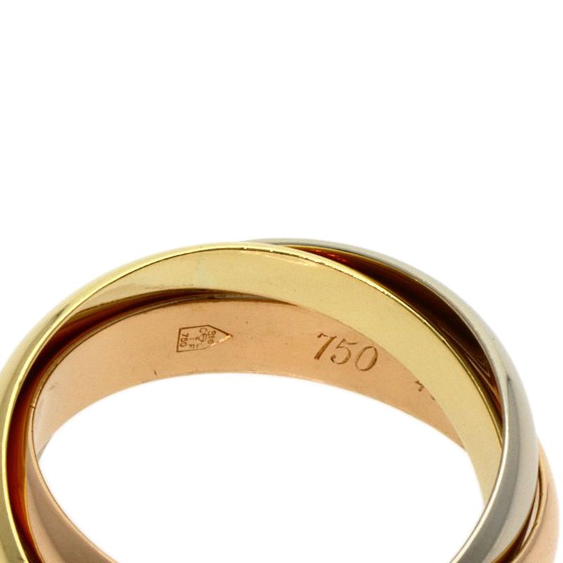 Cartier Trinity 48 Ring 18K Yellow Gold 18K White Pink