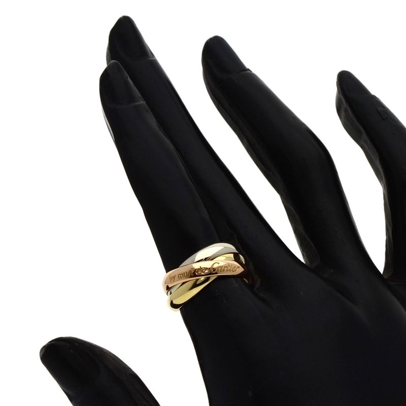 Cartier Trinity 48 Ring 18K Yellow Gold 18K White Pink