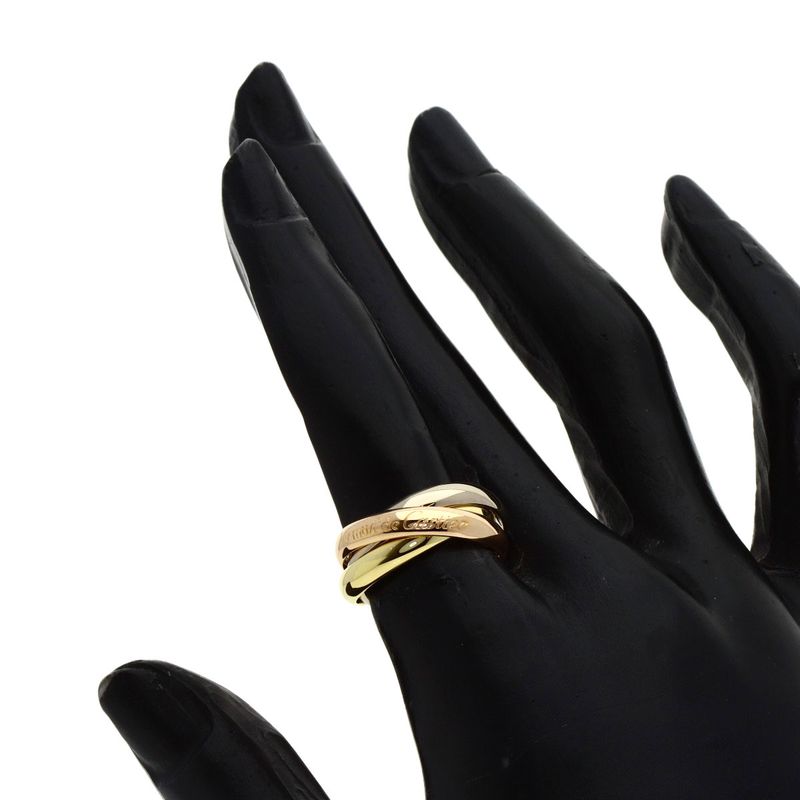 Cartier Trinity 49 Ring 18K Yellow Gold 18K White Pink