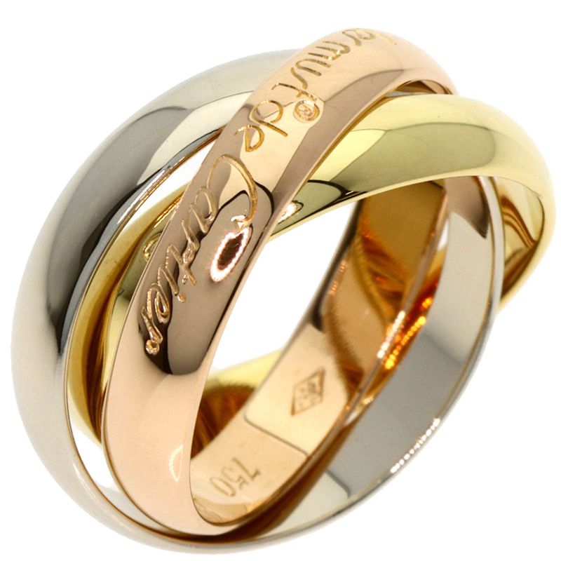 Cartier Trinity 48 Ring 18K Yellow Gold 18K Pink White