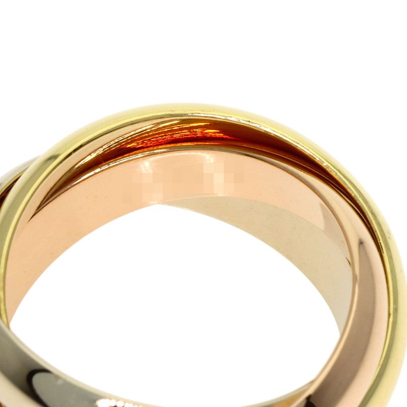 Cartier Trinity MM 49 Ring 18K Yellow Gold 18K Pink White