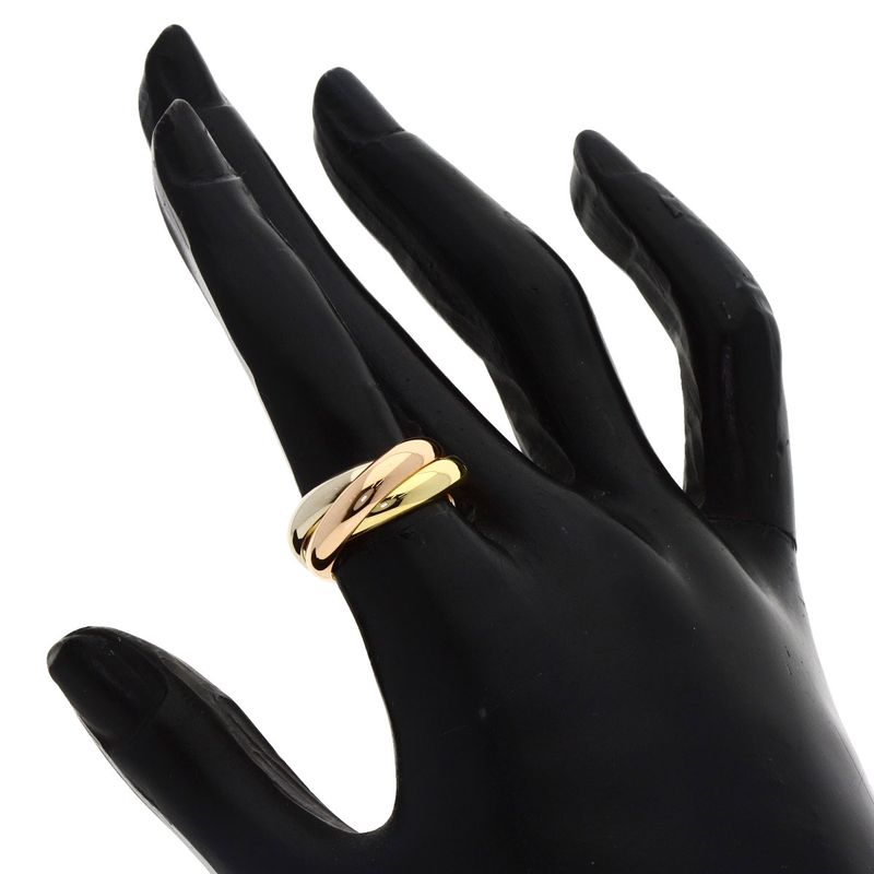 Cartier Trinity MM 49 Ring 18K Yellow Gold 18K Pink White