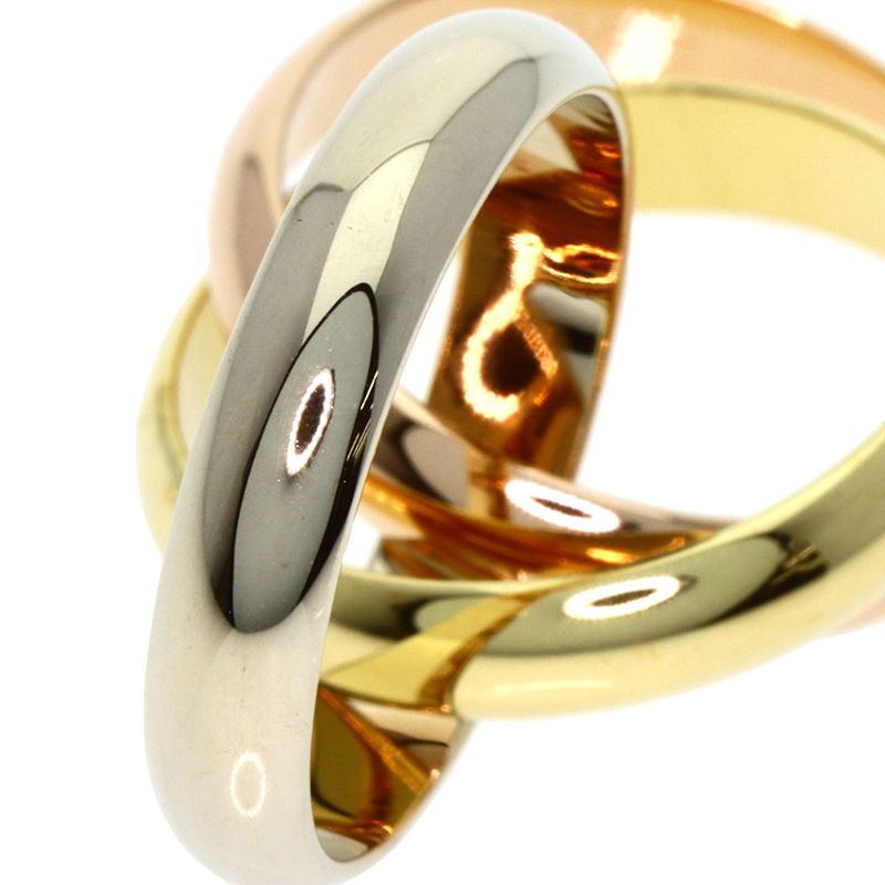 Cartier Trinity MM 49 Ring 18K Yellow Gold 18K Pink White