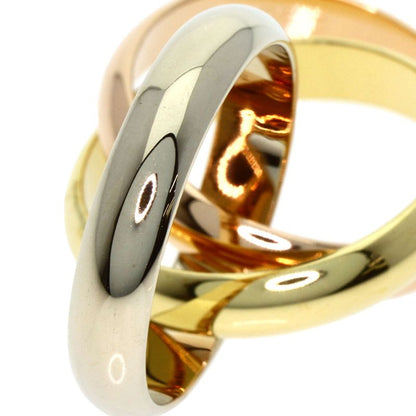 Cartier Trinity MM 49 Ring 18K Yellow Gold 18K Pink White